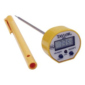 Taylor Anti Microbial Instant Thermometer Pocket Yellow and Silver